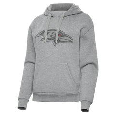 Baltimore Ravens Antigua Women's Victory Hoodie Heather Gray