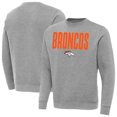 Denver Broncos Antigua Victory Sweatshirt Heather Gray