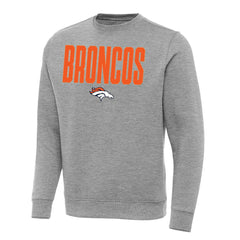 Denver Broncos Antigua Victory Sweatshirt Heather Gray