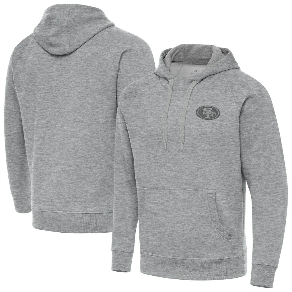 San Francisco 49ers Antigua Victory Hoodie Heather Gray