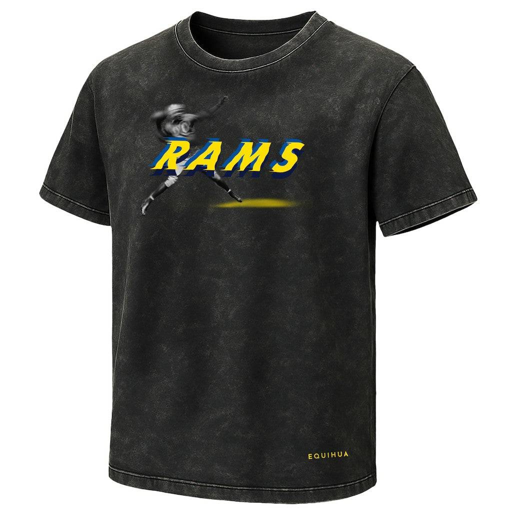 Los Angeles Rams EQUIHUA Retro T-Shirt Black