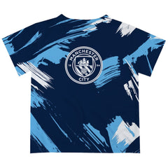 Manchester City Vive La Fete Youth Paint Brush T-Shirt Navy