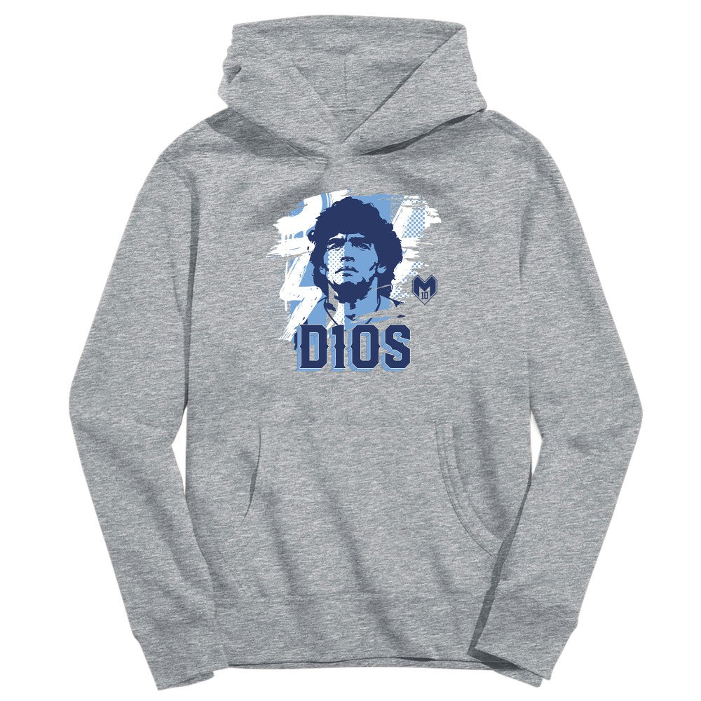 Diego Maradona Argentina National Team Vive La Fete Youth D10S Pullover Hoodie Gray