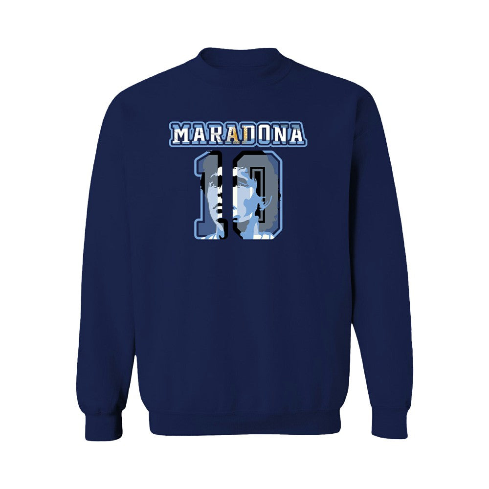 Diego Maradona Argentina National Team Vive La Fete Women's Name & Number Sweatshirt Navy