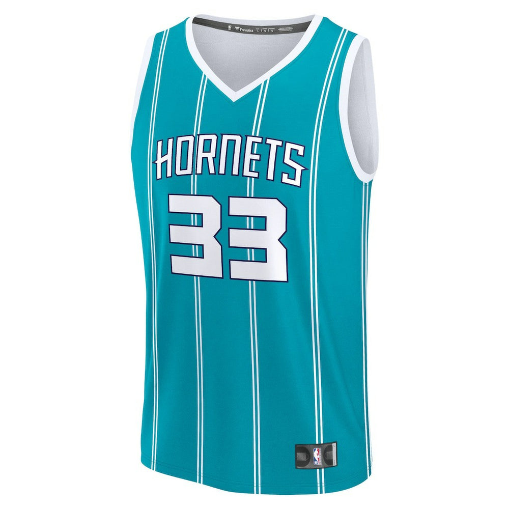Liam McNeeley Charlotte Hornets Fast Break Replica Jersey Teal Icon Edition | Fanatics Lifestyle