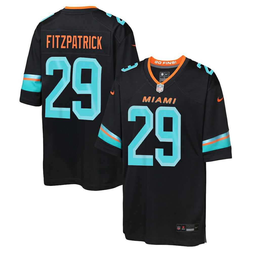 Nike Minkah Fitzpatrick Miami Dolphins Youth 2025 Rivalries Collection Game Jersey Pitch Blue