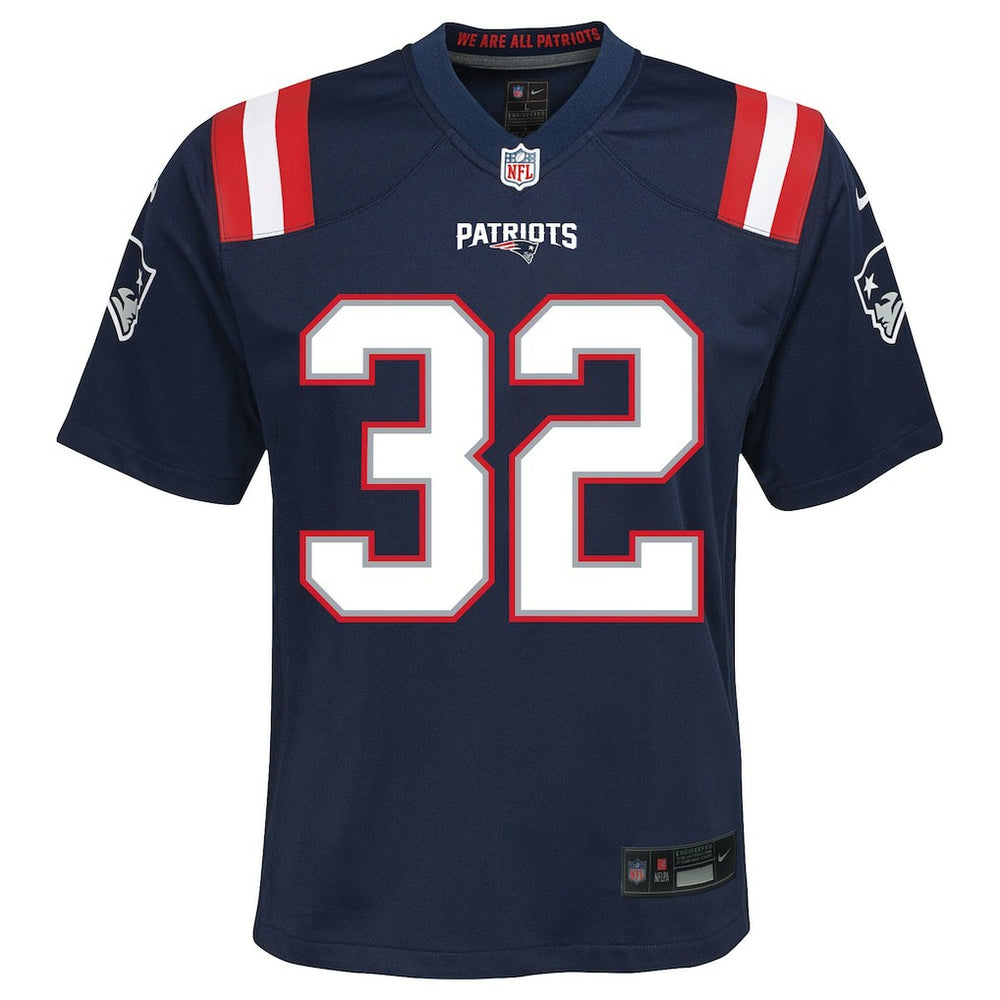 Nike TreVeyon Henderson New England Patriots Youth Team Game Jersey Navy