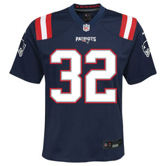 Nike TreVeyon Henderson New England Patriots Youth Team Game Jersey Navy