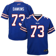 Nike Dion Dawkins Buffalo Bills Youth Team Game Jersey Royal