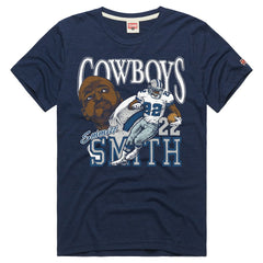 Emmitt Smith Dallas Cowboys Homage Unisex Retired Player Classic Caricature T-Shirt Navy