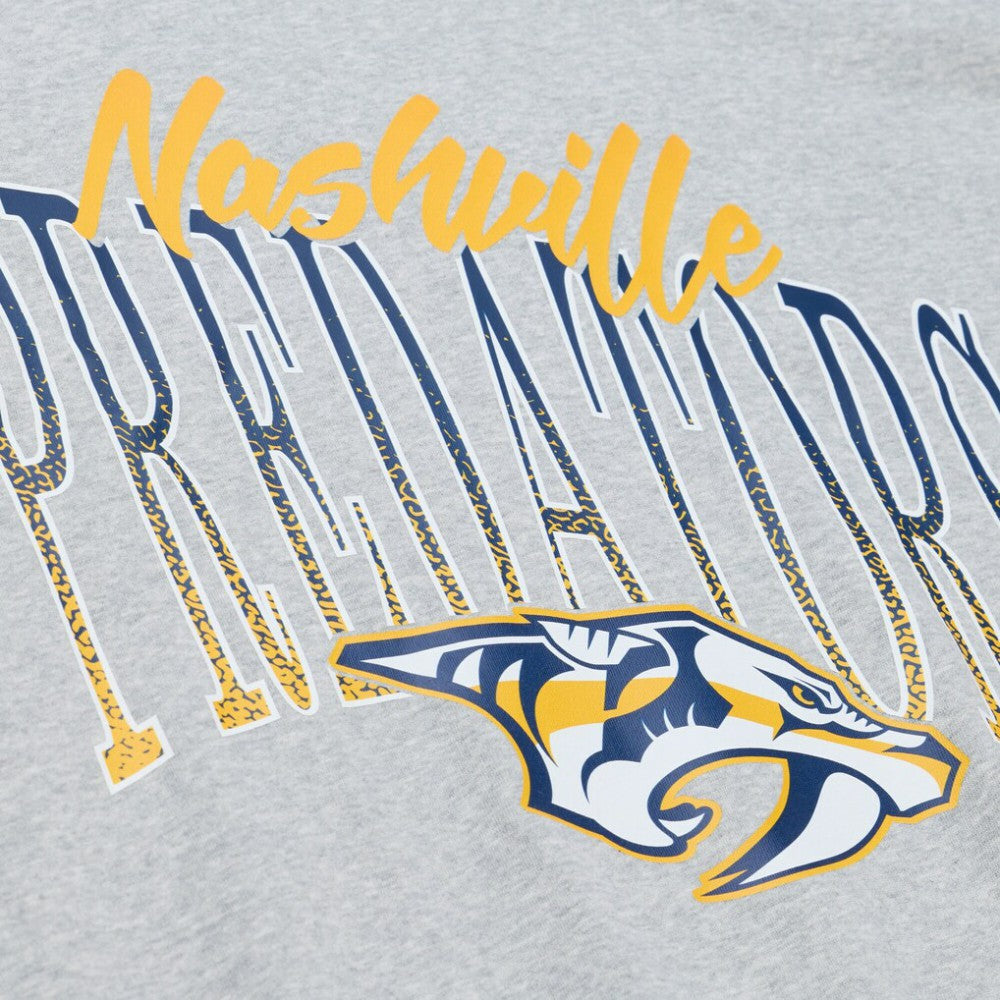 Nashville Predators Mitchell & Ness Women's Hockey Night Sweatshirt - Heather Gray - NHL 203403309