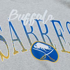 Buffalo Sabres Mitchell & Ness Women's Hockey Night Sweatshirt - Heather Gray - NHL 203403324