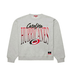 Carolina Hurricanes Mitchell & Ness Women's Hockey Night Sweatshirt - Heather Gray - NHL 203403325