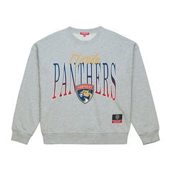Florida Panthers Mitchell & Ness Women's Hockey Night Sweatshirt - Heather Gray - NHL 203403327