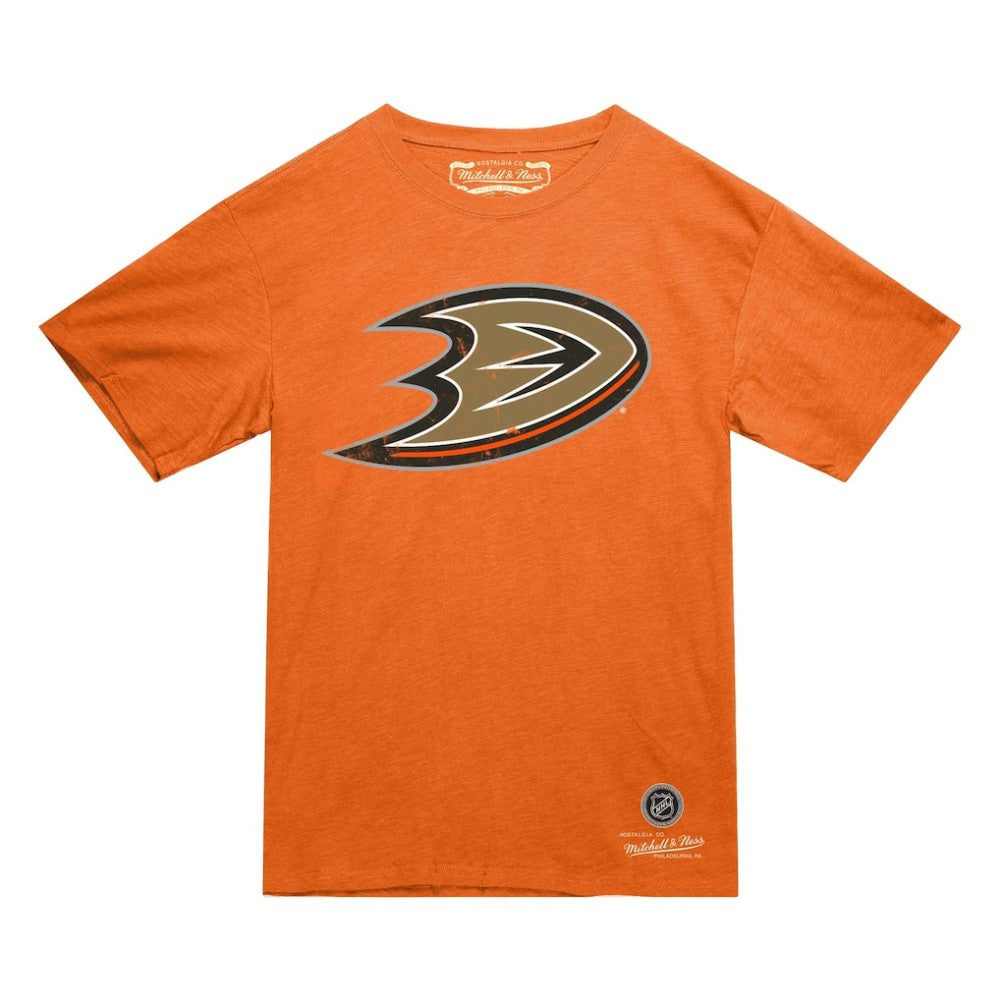 Anaheim Ducks Mitchell & Ness Heritage T-Shirt - Orange - NHL 203403343