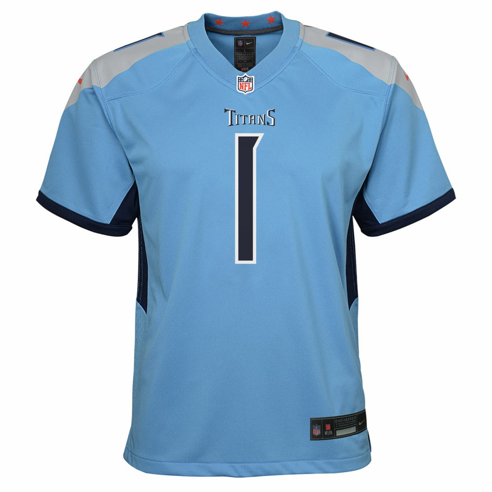 Nike Cameron Ward Tennessee Titans Youth Team Game Jersey Light Blue