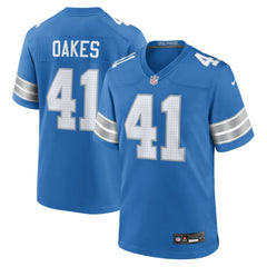 Nike Gunnar Oakes Detroit Lions Team Game Jersey Blue