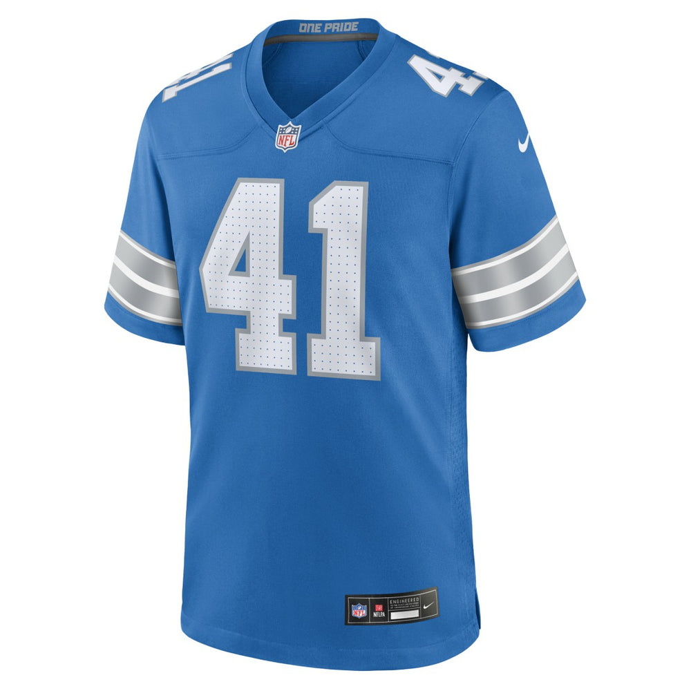 Nike Gunnar Oakes Detroit Lions Team Game Jersey Blue