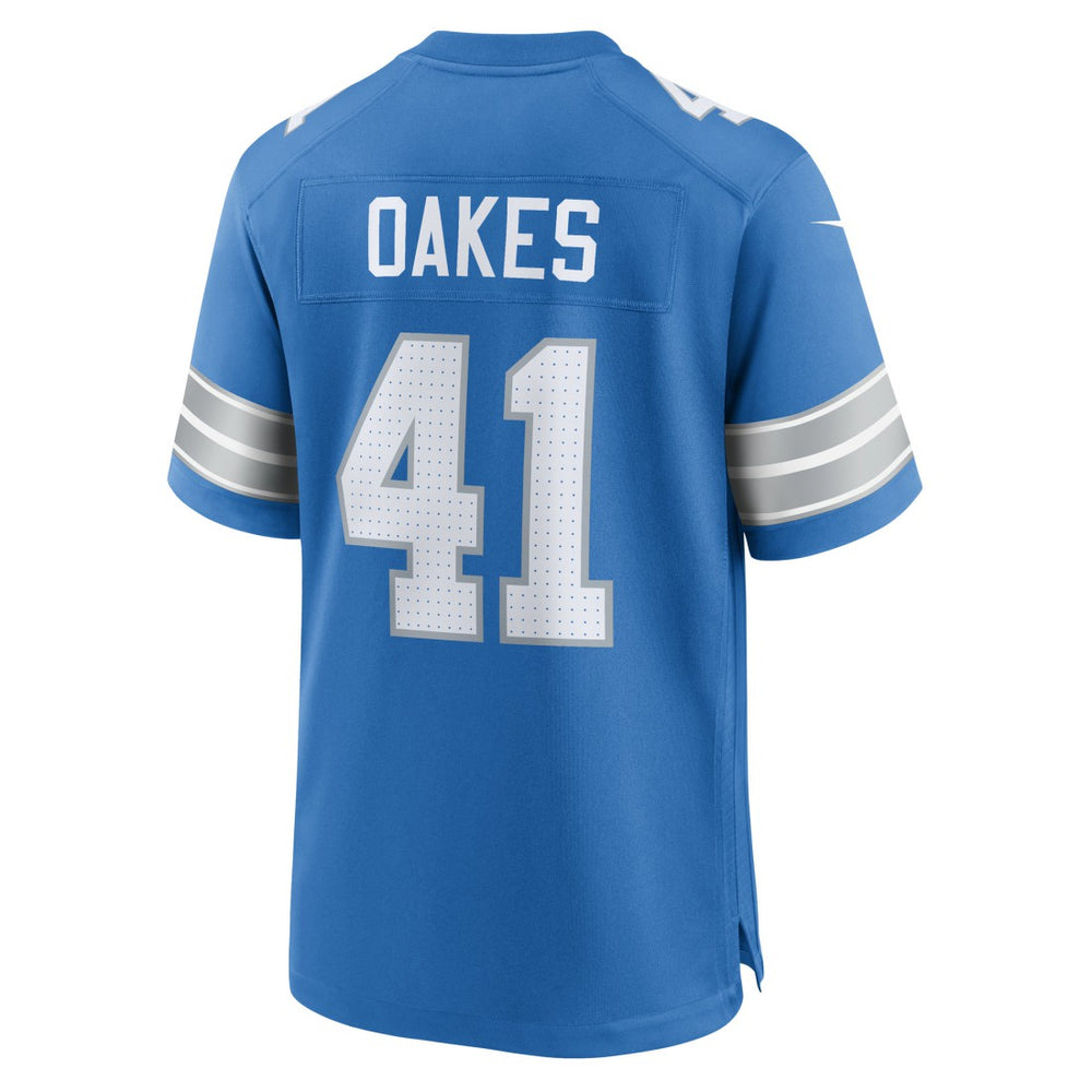 Nike Gunnar Oakes Detroit Lions Team Game Jersey Blue