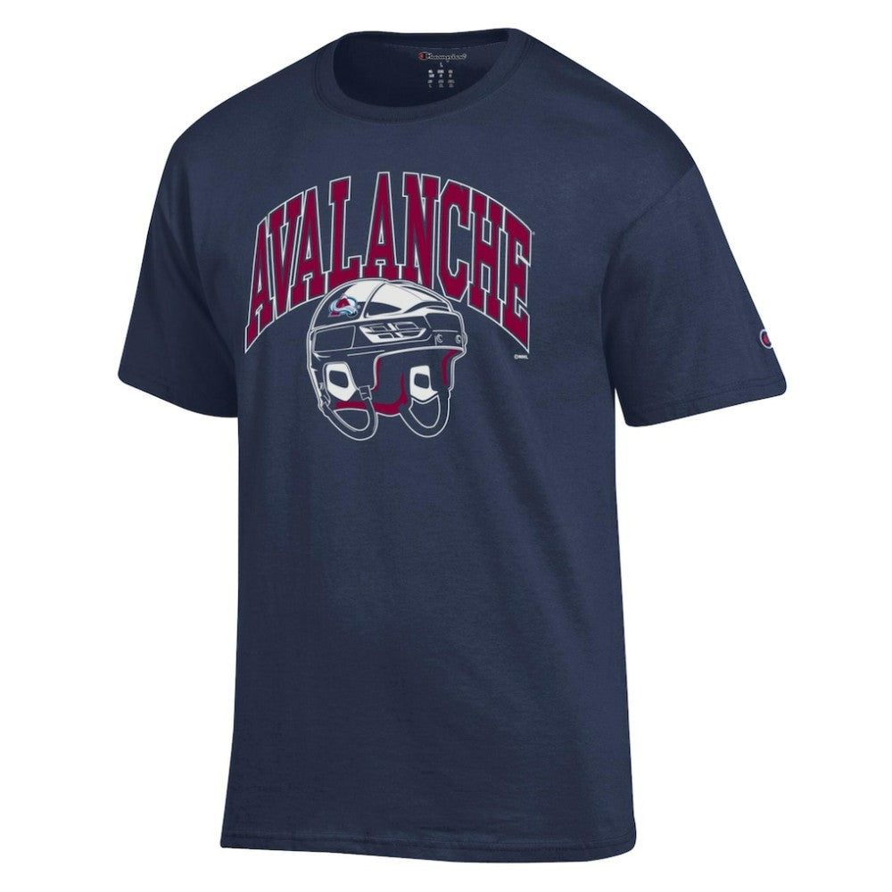 Colorado Avalanche Champion Helmet T-Shirt - Navy - NHL 203407086