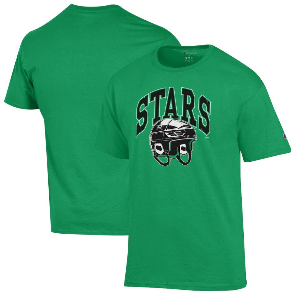 Dallas Stars Champion Helmet T-Shirt - Kelly Green - NHL 203407090