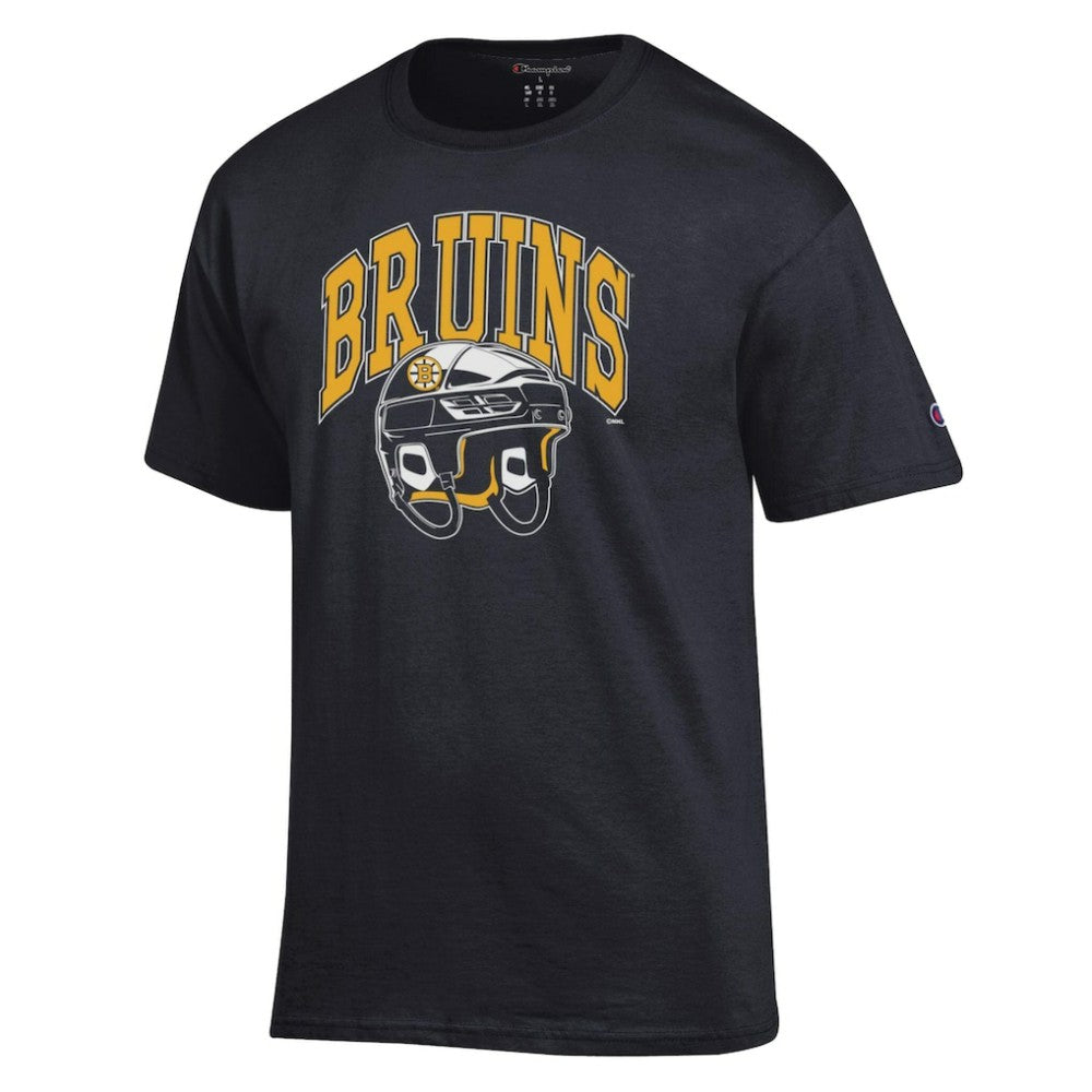 Boston Bruins Champion Helmet T-Shirt - Black - NHL 203407094