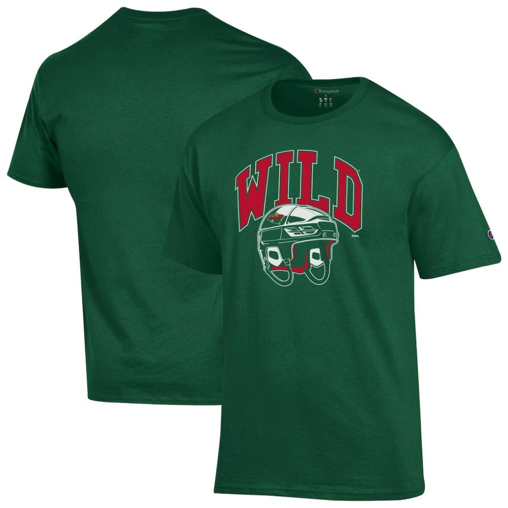 Minnesota Wild Champion Helmet T-Shirt - Green - NHL 203407097