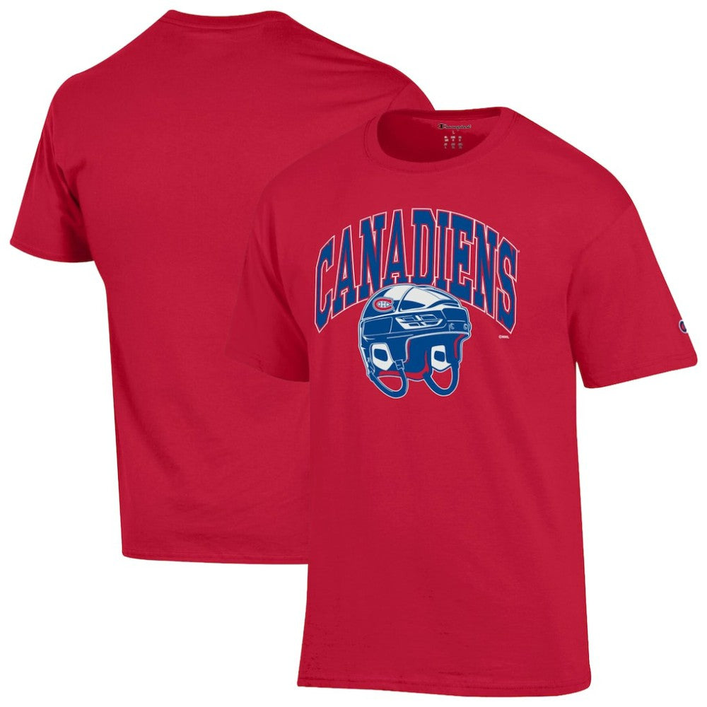 Montreal Canadiens Champion Helmet T-Shirt - Red - NHL 203407098