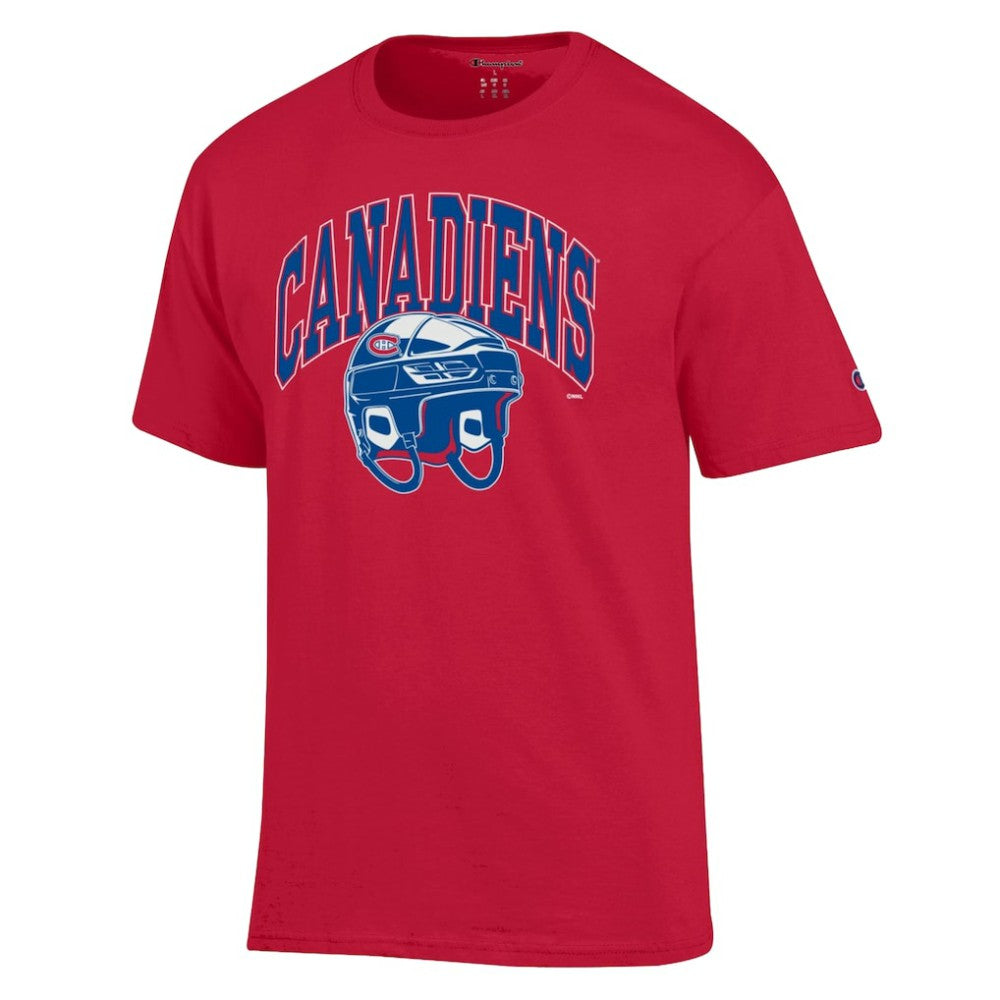 Montreal Canadiens Champion Helmet T-Shirt - Red - NHL 203407098