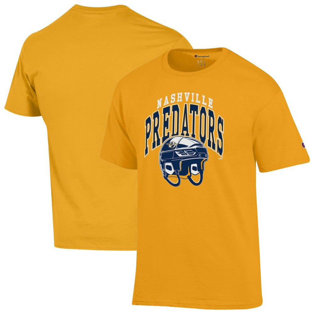 Nashville Predators Champion Helmet T-Shirt - Gold - NHL 203407101