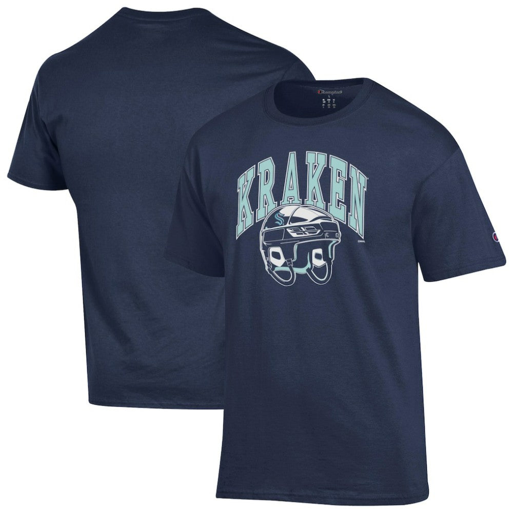 Seattle Kraken Champion Helmet T-Shirt - Navy - NHL 203407103