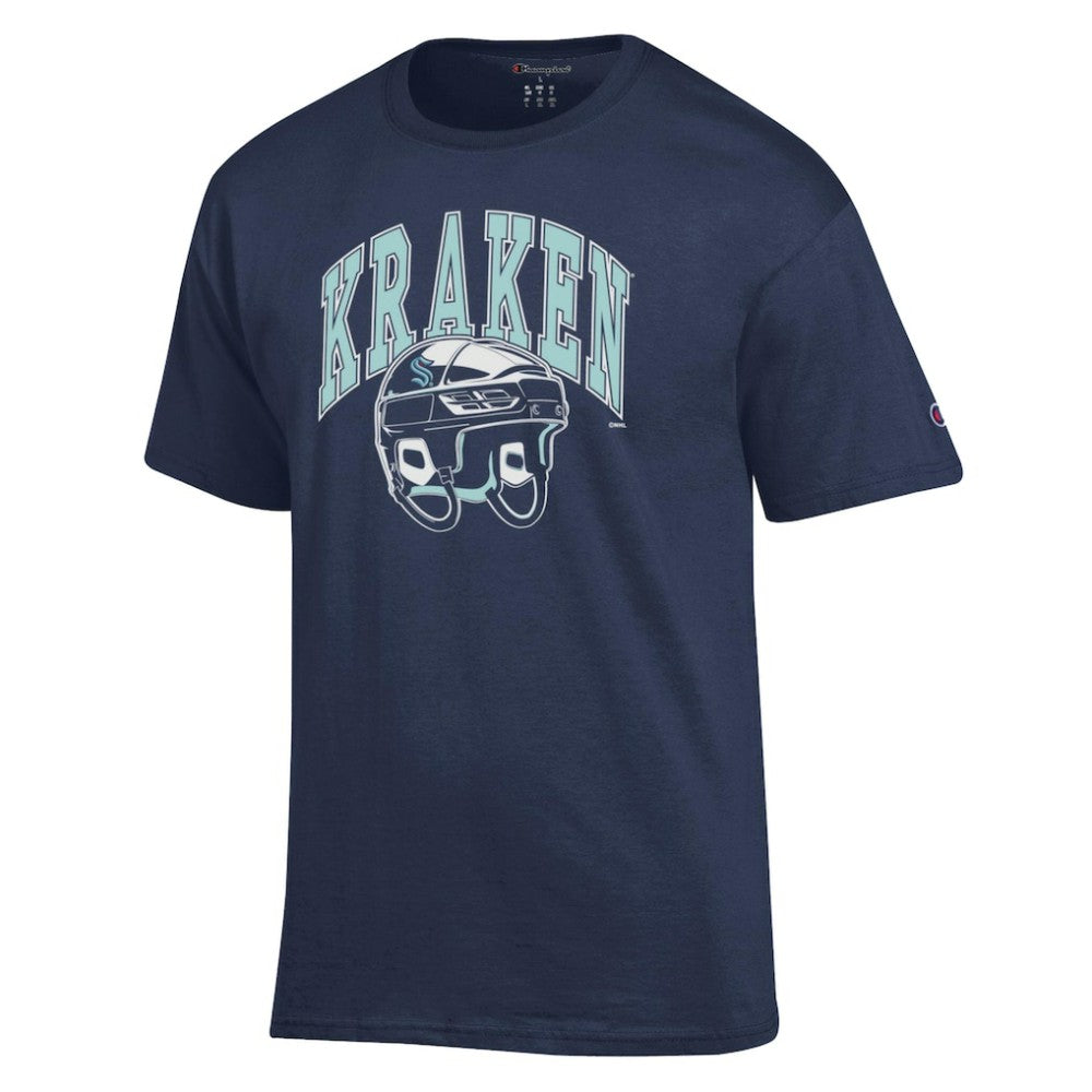 Seattle Kraken Champion Helmet T-Shirt - Navy - NHL 203407103