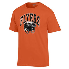 Philadelphia Flyers Champion Helmet T-Shirt - Orange - NHL 203407114