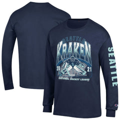 Seattle Kraken Champion Long Sleeve Jersey T-Shirt - Navy - NHL 203407124