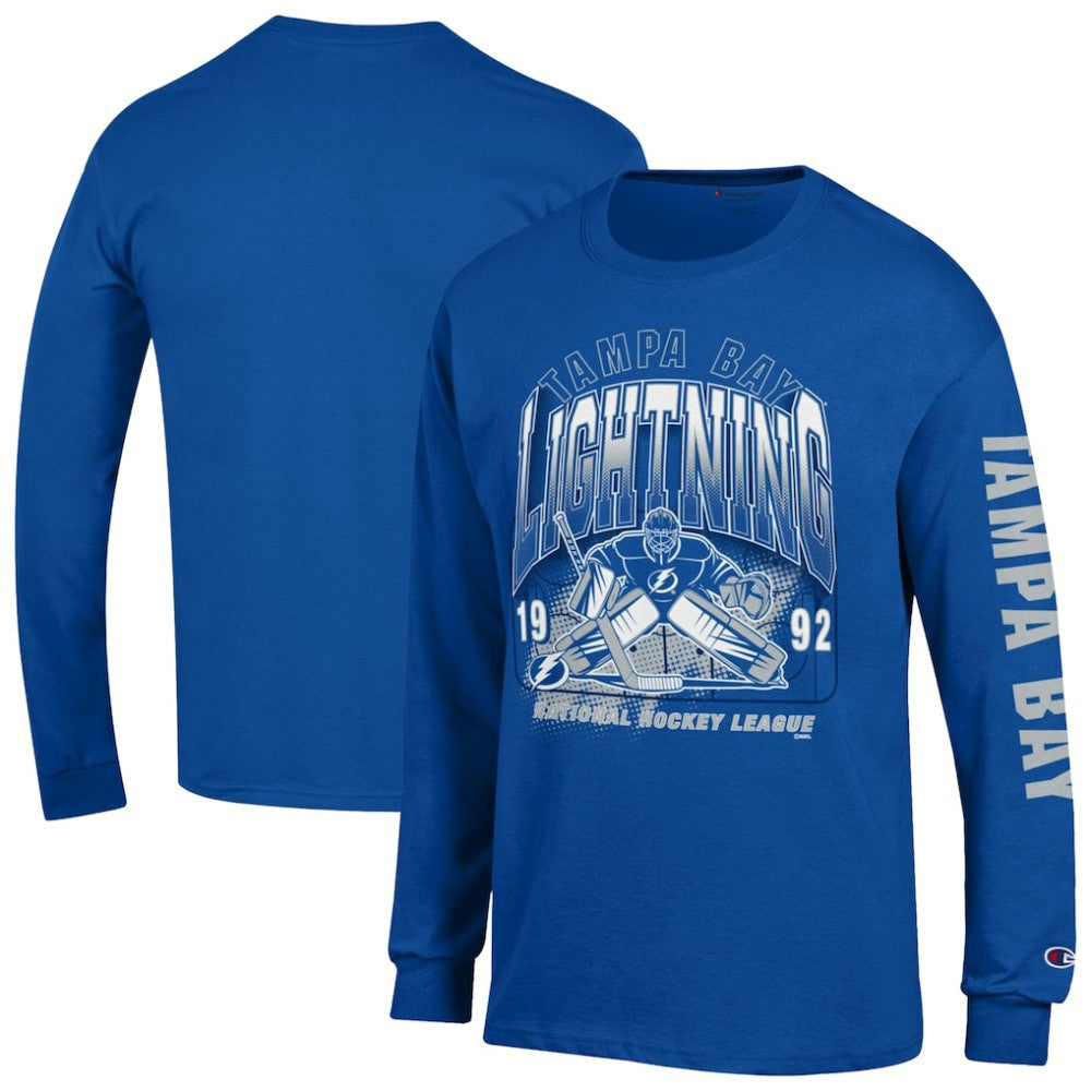 Tampa Bay Lightning Champion Long Sleeve Jersey T-Shirt - Royal - NHL 203407127