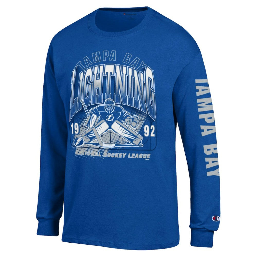 Tampa Bay Lightning Champion Long Sleeve Jersey T-Shirt - Royal - NHL 203407127