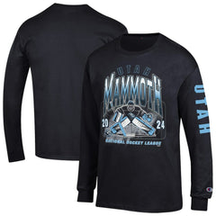 Utah Mammoth Champion Long Sleeve Jersey T-Shirt - Black - NHL 203407133