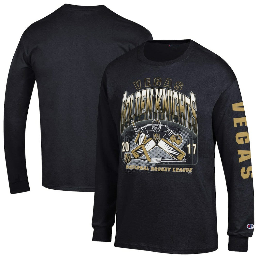 Vegas Golden Knights Champion Long Sleeve Jersey T-Shirt - Black - NHL 203407137