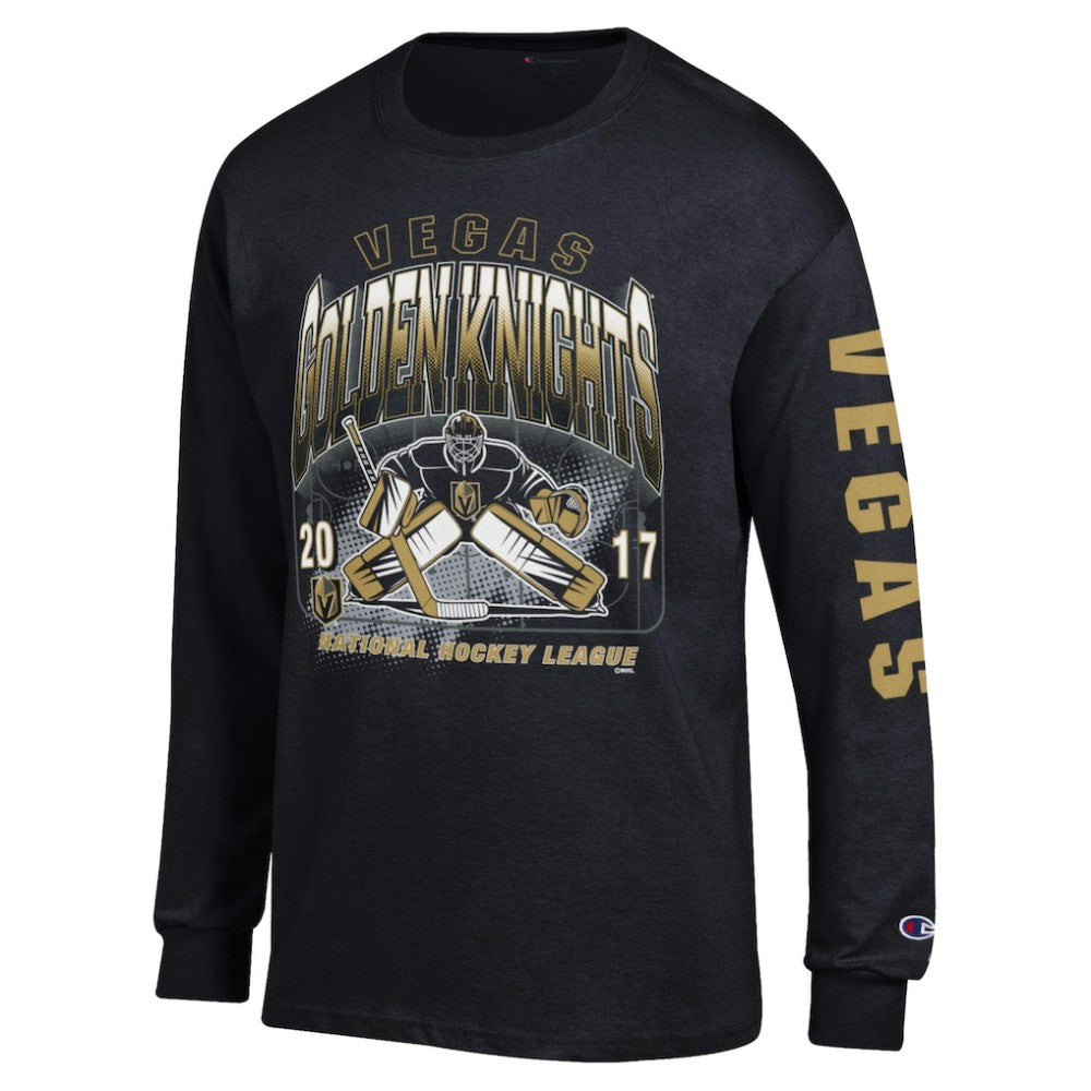Vegas Golden Knights Champion Long Sleeve Jersey T-Shirt - Black - NHL 203407137
