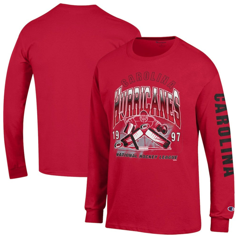 Carolina Hurricanes Champion Long Sleeve Jersey T-Shirt - Red - NHL 203407148