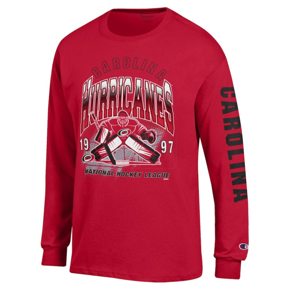 Carolina Hurricanes Champion Long Sleeve Jersey T-Shirt - Red - NHL 203407148