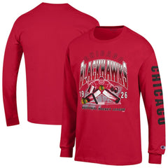Chicago Blackhawks Champion Long Sleeve Jersey T-Shirt - Red - NHL 203407149