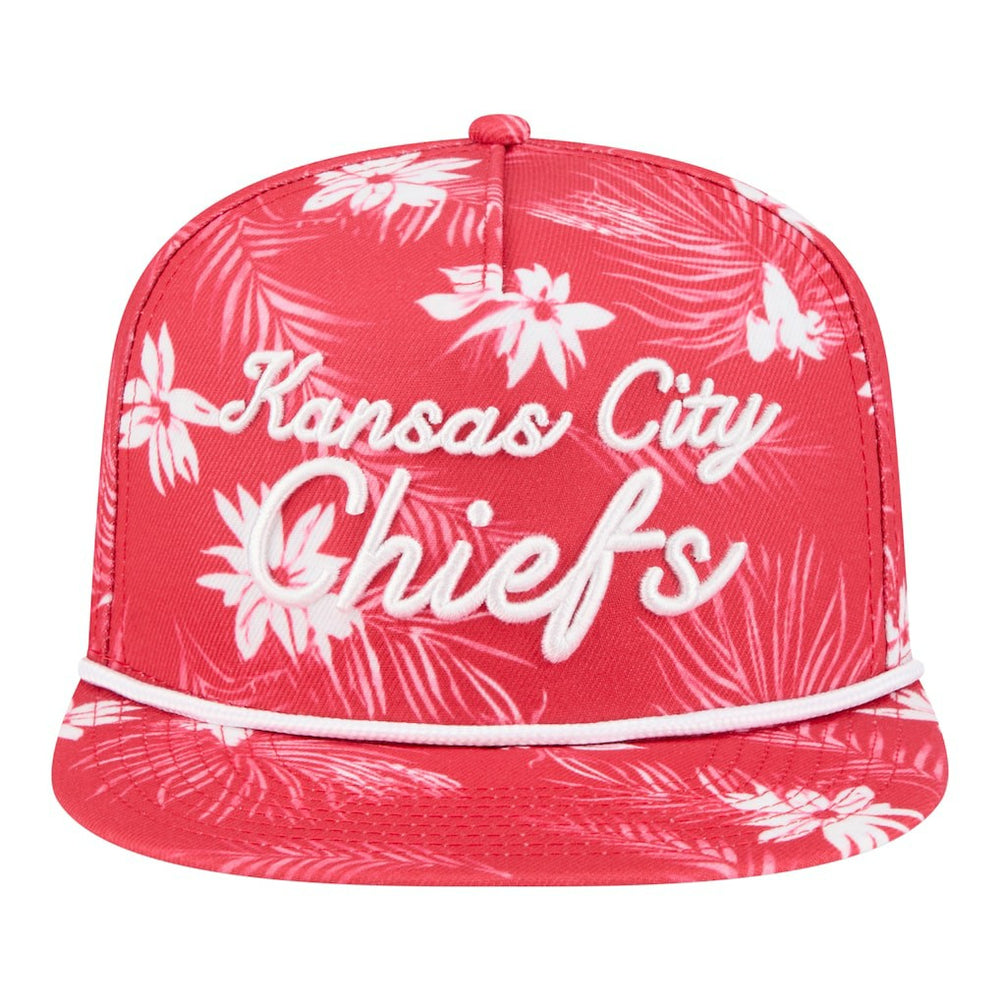 Kansas City Chiefs New Era Palm Print A-Frame 9FIFTY Snapback Hat Red