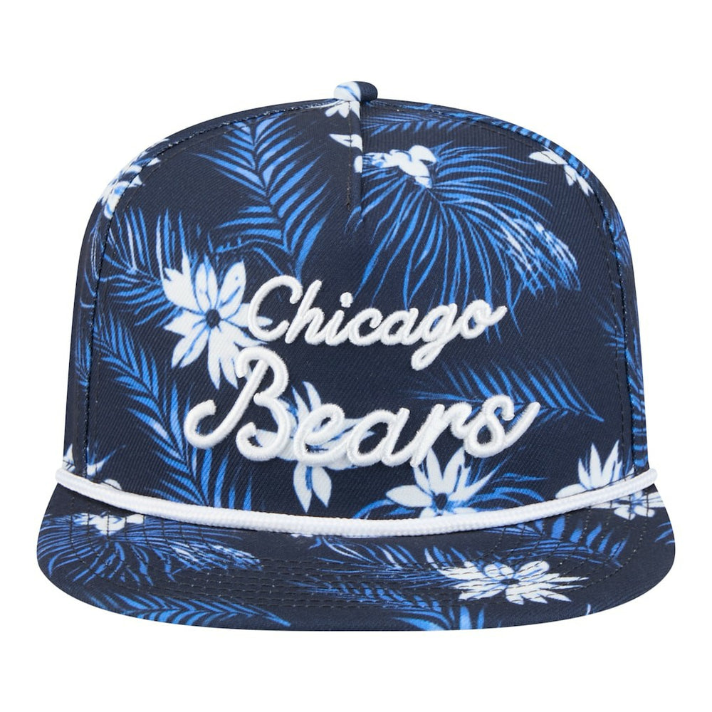 Chicago Bears New Era Palm Print A-Frame 9FIFTY Snapback Hat Navy