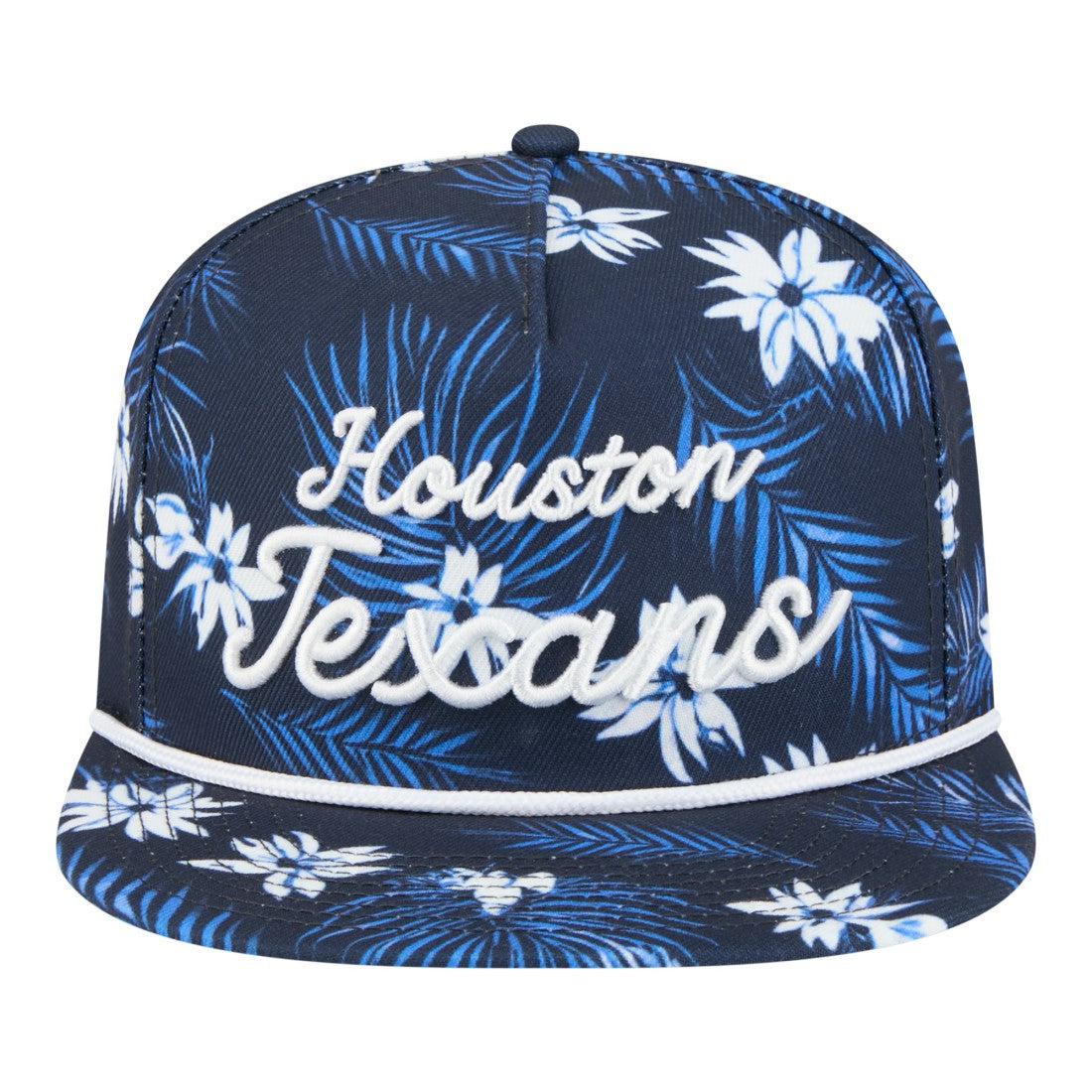 Houston Texans New Era Palm Print A-Frame 9FIFTY Snapback Hat Navy