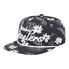Pittsburgh Steelers New Era Palm Print A-Frame 9FIFTY Snapback Hat Black