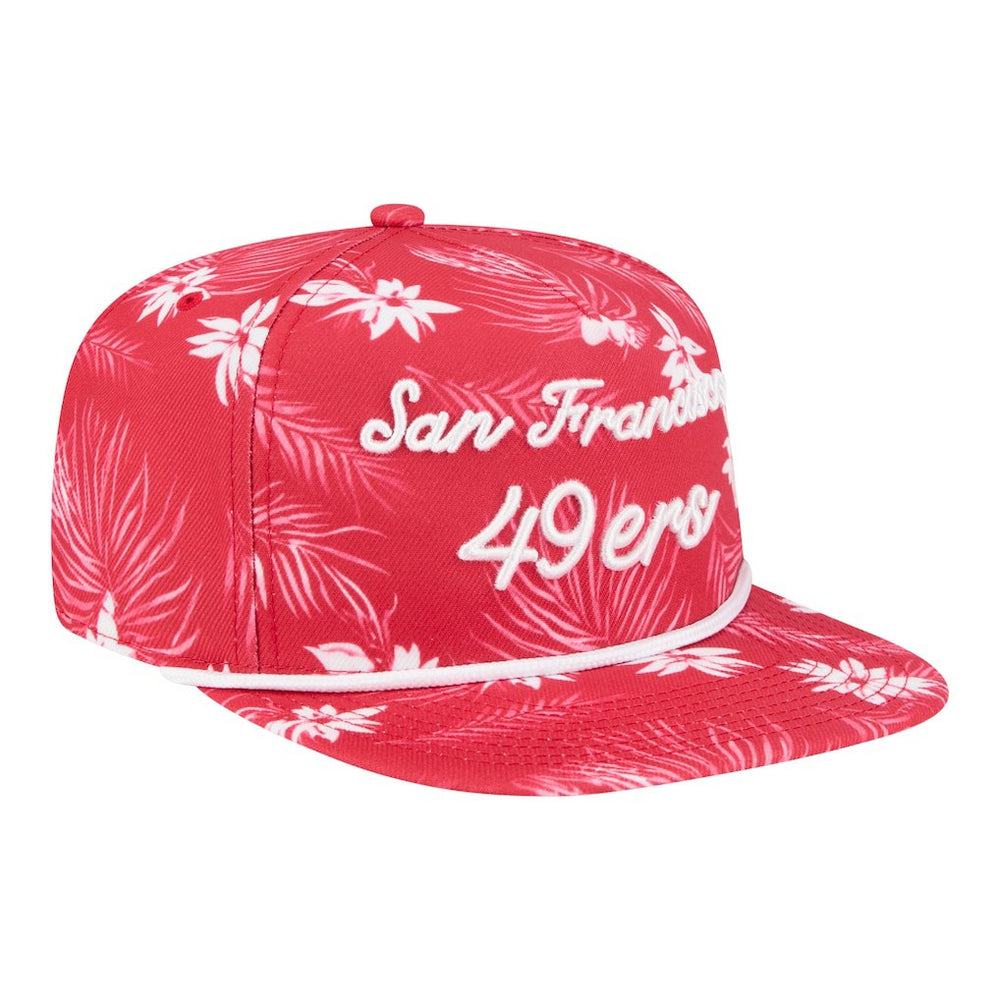 San Francisco 49ers New Era Palm Print A-Frame 9FIFTY Snapback Hat Scarlet
