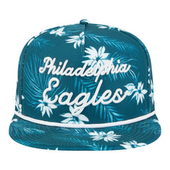 Philadelphia Eagles New Era Palm Print A-Frame 9FIFTY Snapback Hat Midnight Green
