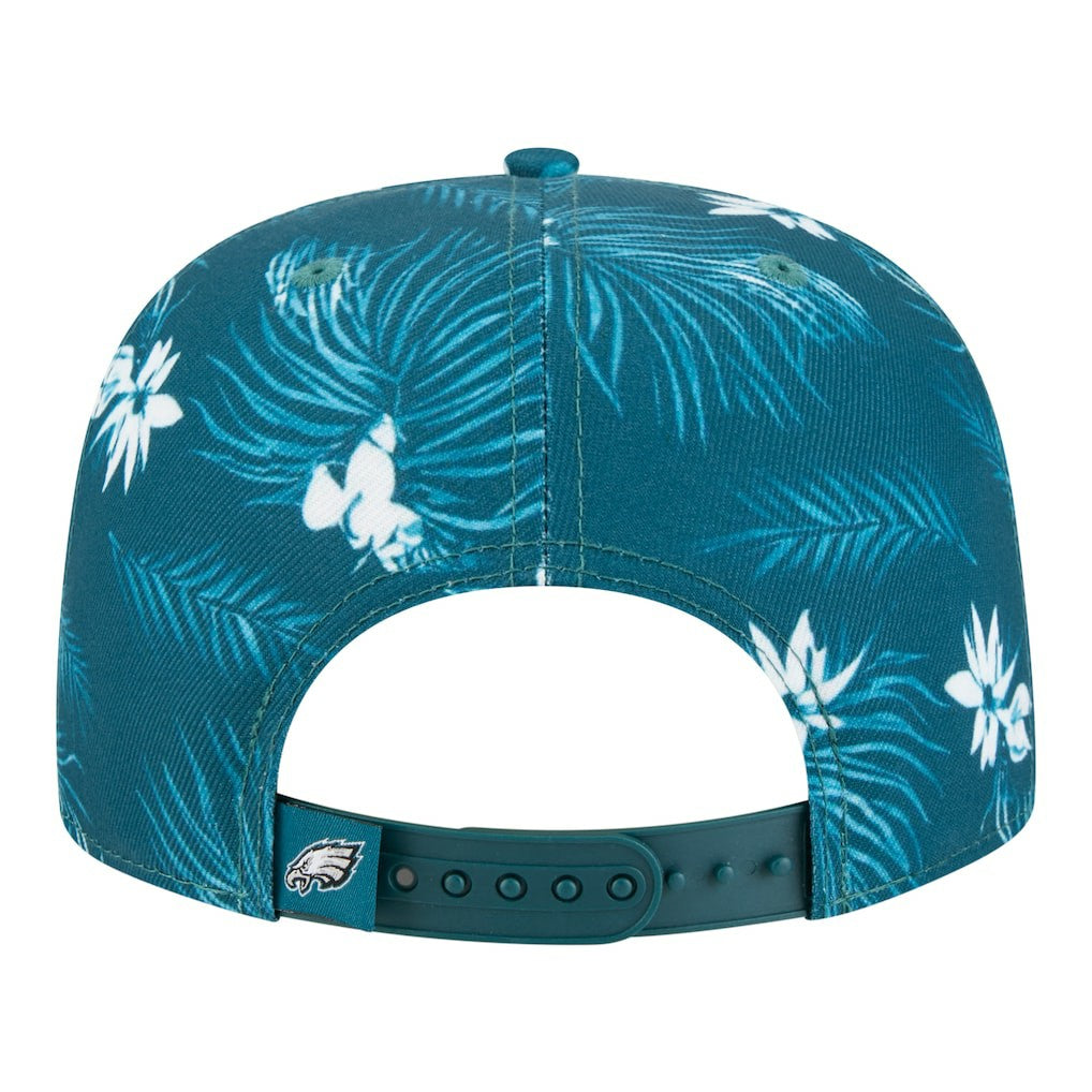 Philadelphia Eagles New Era Palm Print A-Frame 9FIFTY Snapback Hat Midnight Green