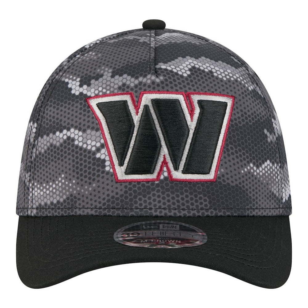 Washington Commanders New Era Camo A-Frame 39THIRTY Flex Hat Black